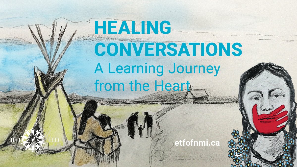To honour the #215children lost we encourage you to engage in learning about residential schools. Pls use our Healing Conversations resource to engage students in a way that acknowledges Indigenous Peoples worldviews and honours reconciliation. #cdnpoli etfofnmi.ca/wp-content/upl…