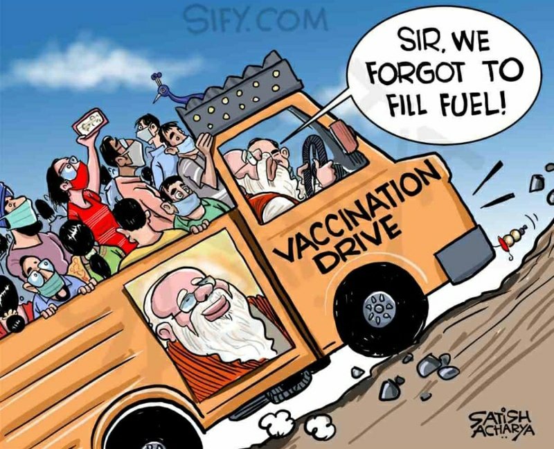 geetv79's tweet image. Every action of Nero has been both, a dagger in Bharat Mata&apos;s heart and a knife in Bharatwasis&apos; backs. 
Bharatwasis face a shortage of vaccines, difficulty in accessing vaccines and open profiteering on vaccines. 
#ModiAgainstNation