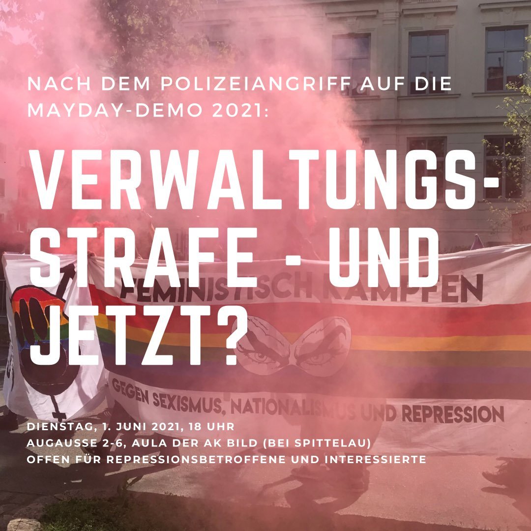 MAYDAY_WIEN's tweet photo. Di 01.06. 18h https://t.co/GJ7mRhccLU @RidersCollecti1 @IG_24h @undok_at @RadikaleLinkeAT @MigrantifaWien @BrenntBildung
@ksv_lili @ig_club_kultur @SeebruckeW @Althangrund4lle @AntifaWienWest
@OehAkbild @AsylinNot @DegrowthVienna
@_KUKUMA @wien_iww @IGKulturWien
@SystemChangeAT https://t.co/m558CZyXR8