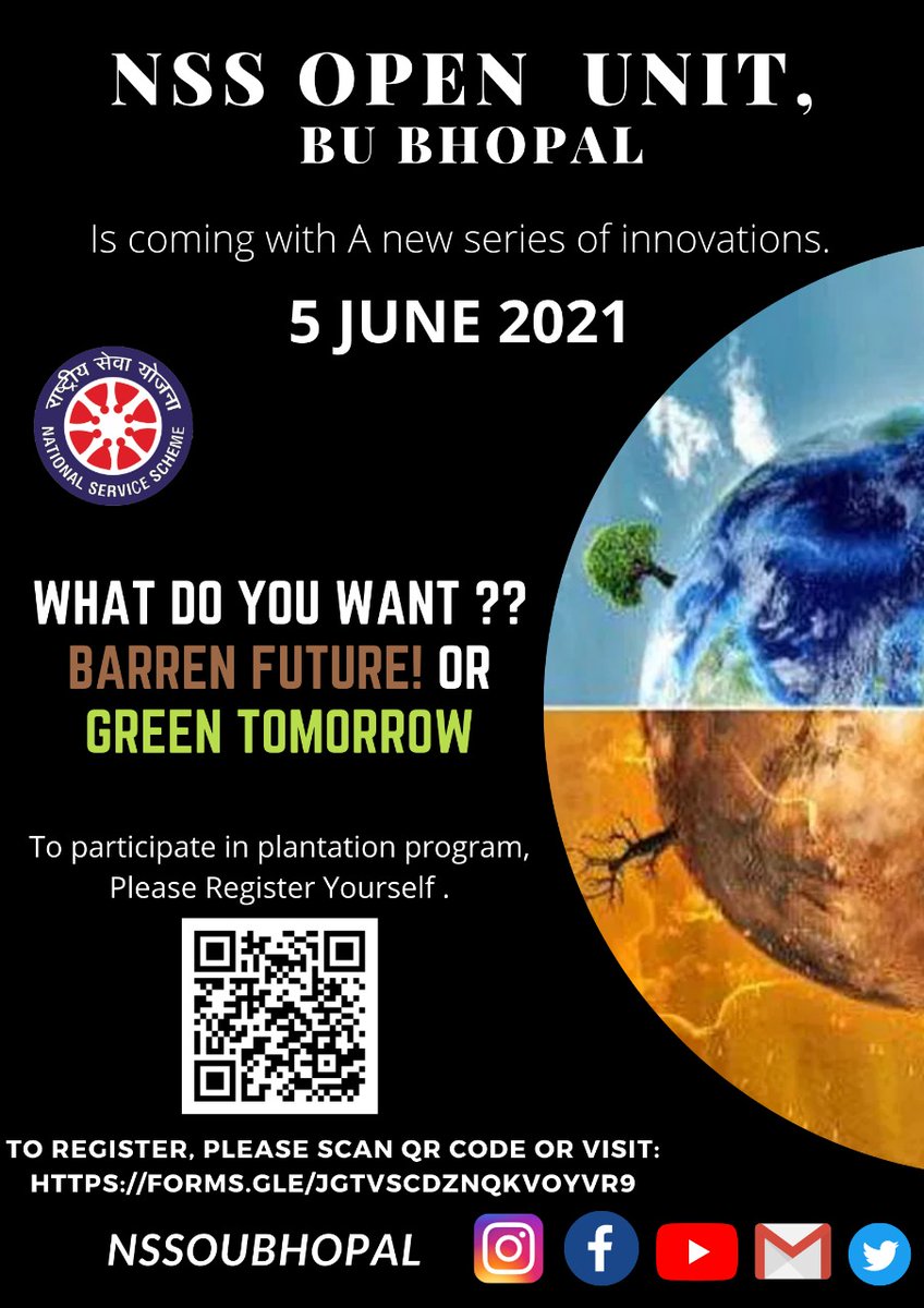 NssMPOU's tweet photo. #Trees_for_the_future
यदि वर्तमान में पौधा रोपित करेंगे, पर्यावरण संरक्षित करेंगे
तब ही भविष्य में, ऑक्सीजन सिलेंडर की लाइन में नहीं लगेंगे
तो आईये इस मुक्त पौधारोपण कार्यक्रम से जुड़कर अपना आने वाला कल सुरक्षित करते हैं । सहभागिता हेतु दी गई लिंक के माध्यम से अपना पंजीयन ��रें। https://t.co/rY23zKIMj6