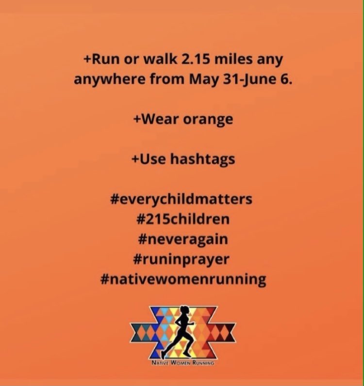 KO_Reis86's tweet photo. #everychildmatters #215children #neveragain #runinprayer #nativewomenrunning 

🧡🧡😔 https://t.co/9HTp1jYB0p
