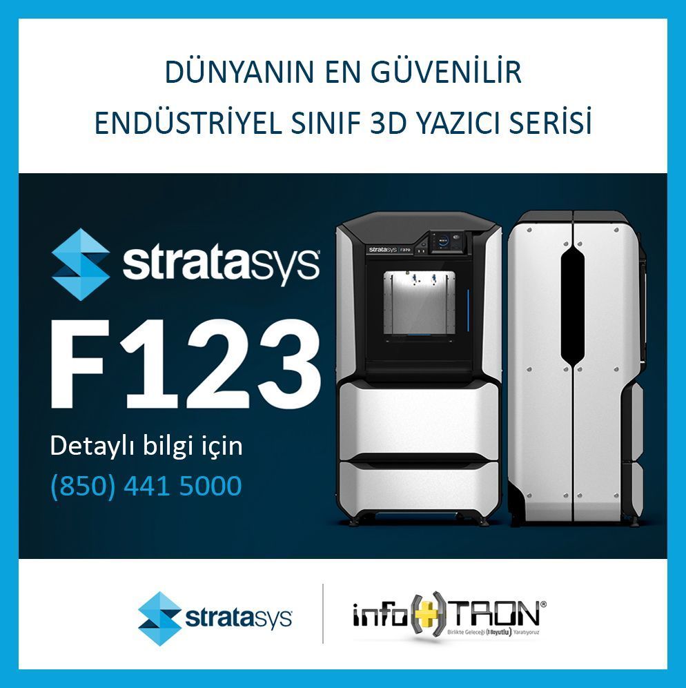 infotron_3dtech's tweet photo. Dünyanın en güvenilir endüstriyel sınıf 3D yazıcı serisi STRATASYS F123, birçok farklı malzeme kullanma imkanıyla, eklemeli imalat teknolojisini her bütçeye uygun hale getiriyor.

Detaylı bilgi almak için 0850 441 50 00’dan bize ulaşabilirsiniz.

#infotron #3dbizimisimiz #f123 https://t.co/LH39pmXhXM