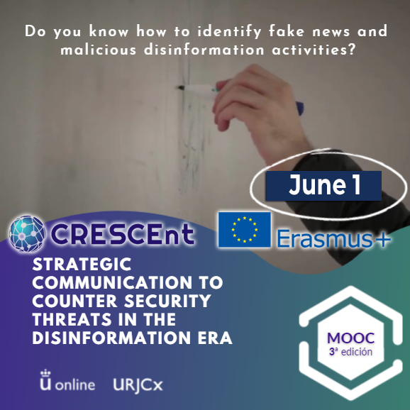 p_papanikolaou's tweet photo. #KEMEA participates in @CRESCEnt_EU & invites you to join the project's free #MOOC on #StrategicCommunication to #Counter #SecurityThreats in the #DisinformationEra Starting date: 01/06/2021 RM
https://t.co/wAz1yiP58u #ErasmusPlus #CrescentProjectEU #Media #FightFakeNews #LEAs https://t.co/ZFq3vHPlow
