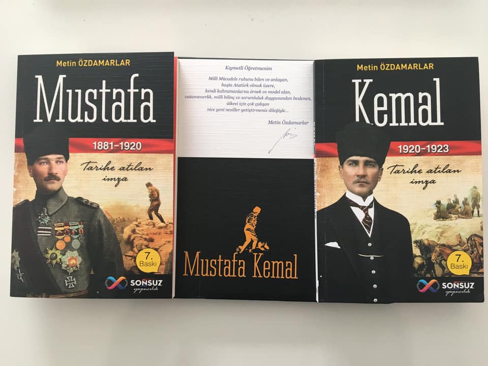 Metin Özdamarlar on Twitter: "Türkiye tarihinin en büyük sosyal sorumluluk  projesi ile 20.000 (yirmi bin) öğretmenimize Mustafa Kemal kitap setimizi  özel kutusu içinde özel ayracı, ithaf kartı ile adreslerine kadar ulaştırıp  ücretsiz