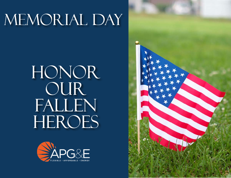 APGandE's tweet photo. This #MemorialDay, we remember and honor those who made the ultimate sacrifice in service to our nation. https://t.co/Yhhm7SC3jM