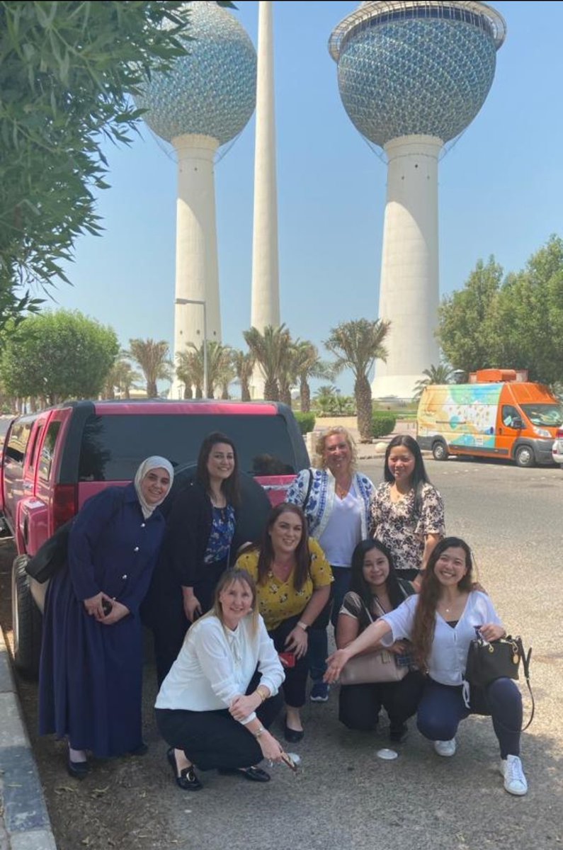 veeteeteach's tweet photo. When it's the last day of the school year, only a #pink #stretchHummer party limo will do for your team. #celebrate #Kuwait #KuwaitTowers https://t.co/XHGrOKUWUr