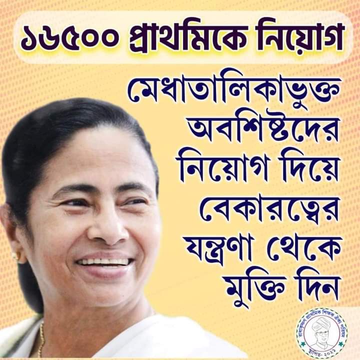 দিদি তোমার কথাই সার্থক করো ।
 এবার মোদের নিয়োগ করো।।
Primary 16500

#wbptet2014

#resumepending16500counselling

<a href="/MamataOfficial/">Mamata Banerjee</a>
<a href="/basu_bratya/">Bratya Basu</a>
@PareshChandraA2
<a href="/DidiKeBolo/">Didi Ke Bolo</a>
<a href="/abpanandatv/">ABP Ananda</a>
<a href="/News18Bengali/">News18 Bangla</a>
<a href="/chief_west/">Chief Secretary West Bengal</a>
<a href="/FirhadHakim/">FIRHAD HAKIM</a>