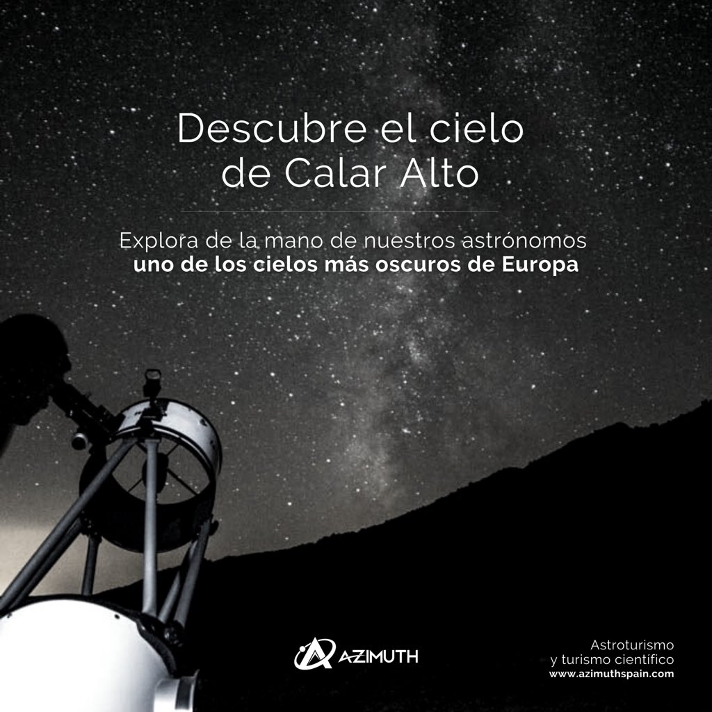 Azimuth_Spain's tweet photo. 🔭INFO Y RESERVAS🔭: https://t.co/oCTHvmZ3hS
¿Quieres ser un #astroturista? Este es entonces el comienzo de tu viaje estelar https://t.co/rQjdSMhFte