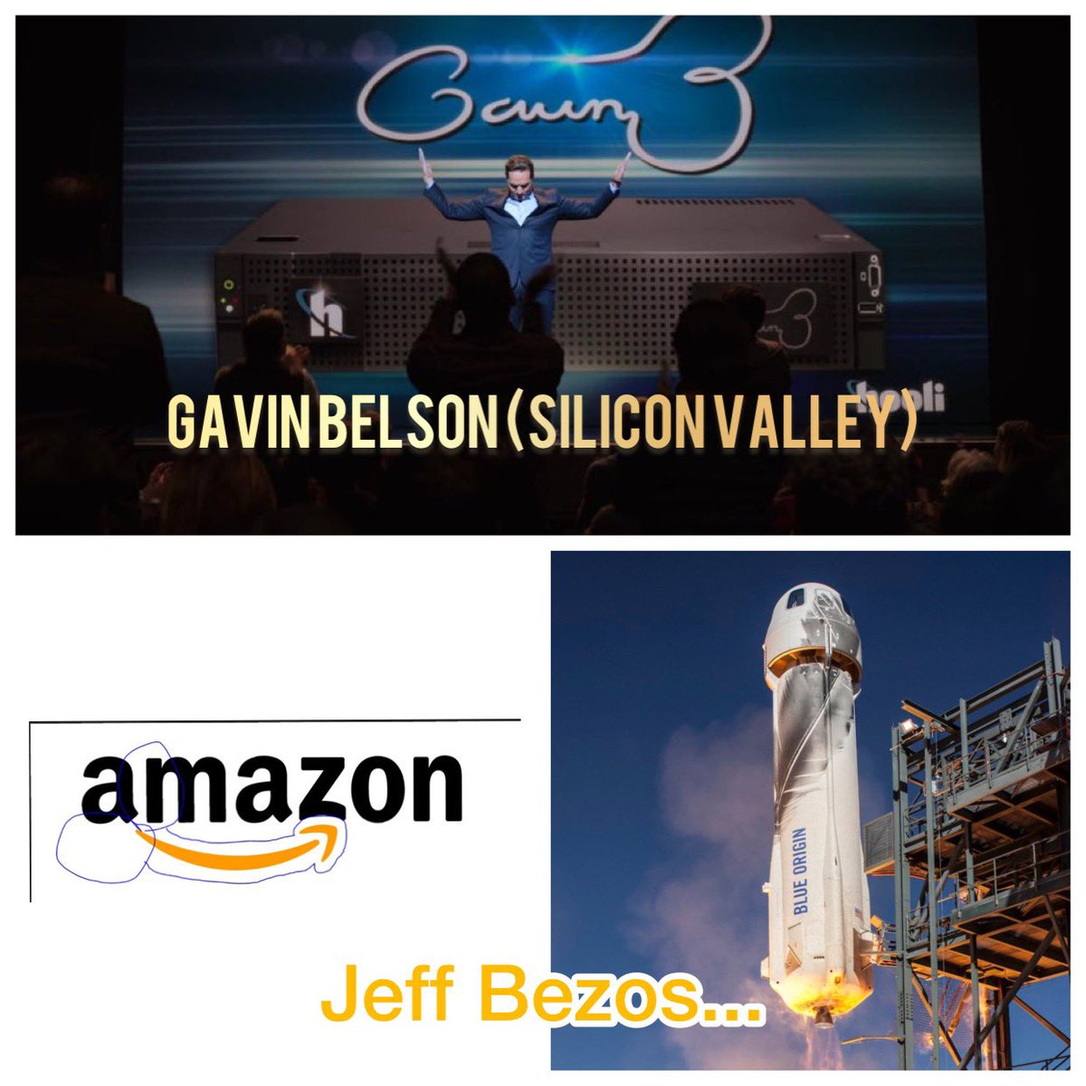 AvanSardar's tweet photo. I think he did it consciously... #amazon #Amazon #JeffBezos #SiliconValley #blueorigin https://t.co/PNxgW4bfMk