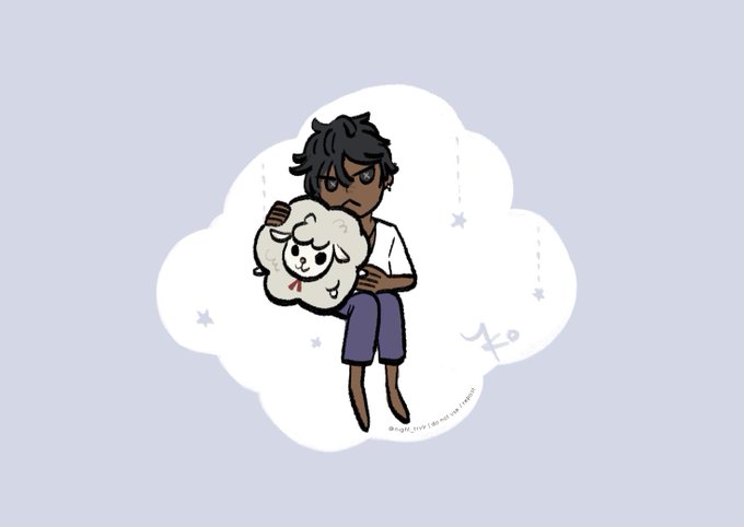 ガンジ君のモフモフ、描いたら来た🐑
#第五人格 #第五人格イラスト 