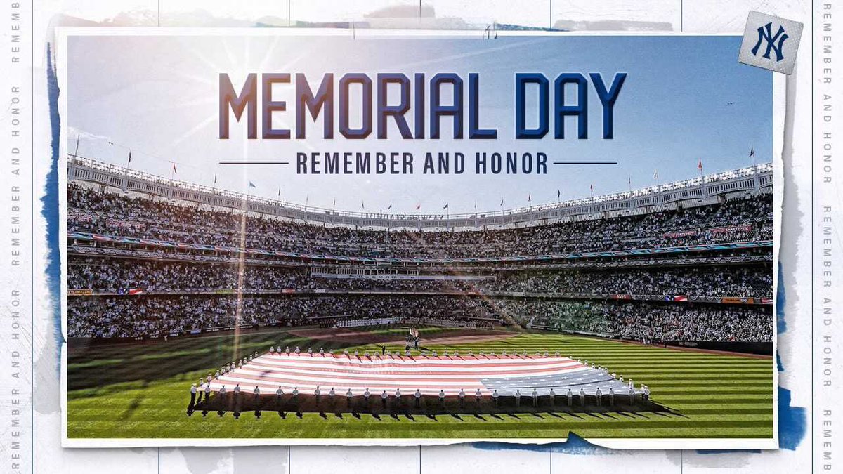 Yankees's tweet photo. Today we honor the men and women who have made the ultimate sacrifice for our nation. 

Thank you, veterans. https://t.co/i4VErTa4OG