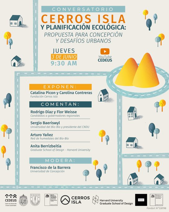 cndt_chile's tweet photo. ¡TEMAZO para #Concepción!
Jueves 3 de junio 9:30 hrs
@cedeus organiza "CERROS ISLA Y PLANIFICACIÓN ECOLÓGICA: PROPUESTA PARA CONCEPCIÓN Y DESAFÍOS URBANO". 
Estarán el y la candidata a Gobernadores #Biobio y el pdte CNDU Sergio Baeriswyl, comentando 
Info: https://t.co/tKrYmOXIf3 https://t.co/Xeh8yhS1Bt