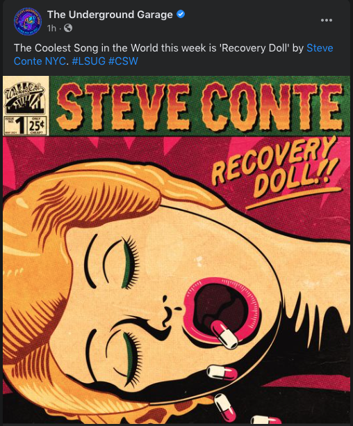 SteveConteNYC's tweet photo. The Coolest Song In The World this week on The Underground Garage Radio Show is...
"Recovery Doll" by Steve Conte!
@littlesteven_ug @CoolestSong
#stevievanzandt #littlesteven
#undergroundgarage #Radio #coolestsongintheworld #steveconte #nyc #recoverydoll https://t.co/ojqFPhOOlT
