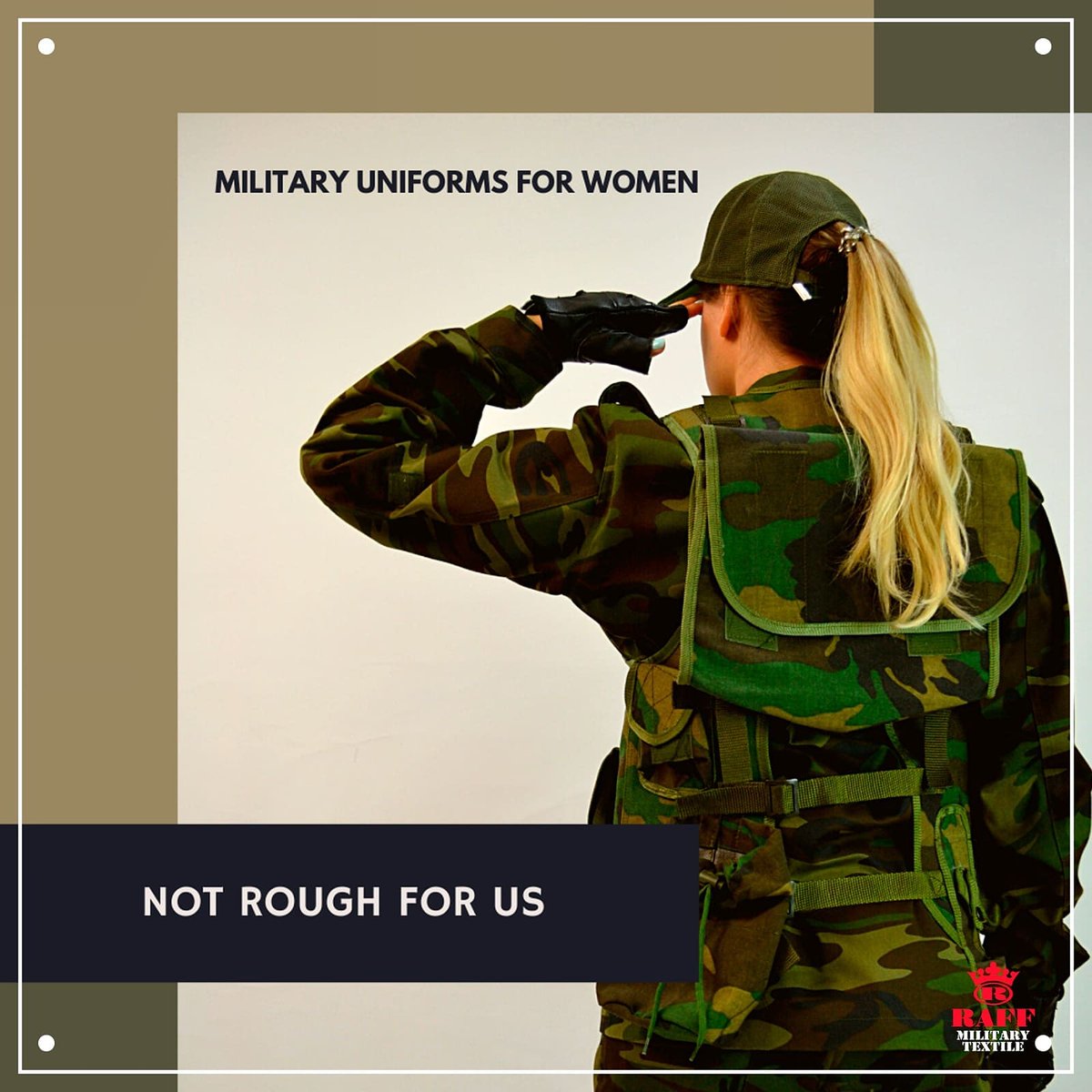 İyi bir hafta için hazır mısınız? 💪

---
#militaryfemales #militarywomenswear #militaryfemale #camouflageuniform #womensoldiers #militaryclothing #militaryuniform #manufacturer #camouflage #army #militarysuit #militarygear #military #soldier #shopping #monday  #militaryboots