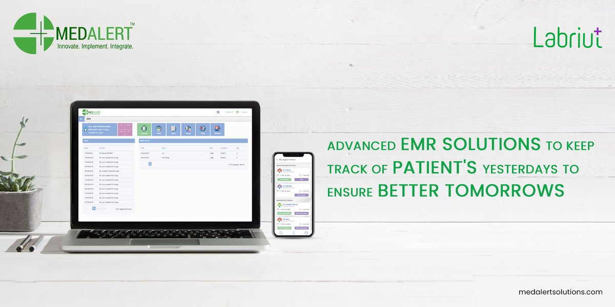 Advanced EMR solutions to keep track of your patient's yesterdays to ensure their better tomorrows.

MedAlert provides the doctors with agile and secure maintenance of EMR and get health information about patients, at your fingertips.

#EMRSolutions #ElectronicMedicalRecord,