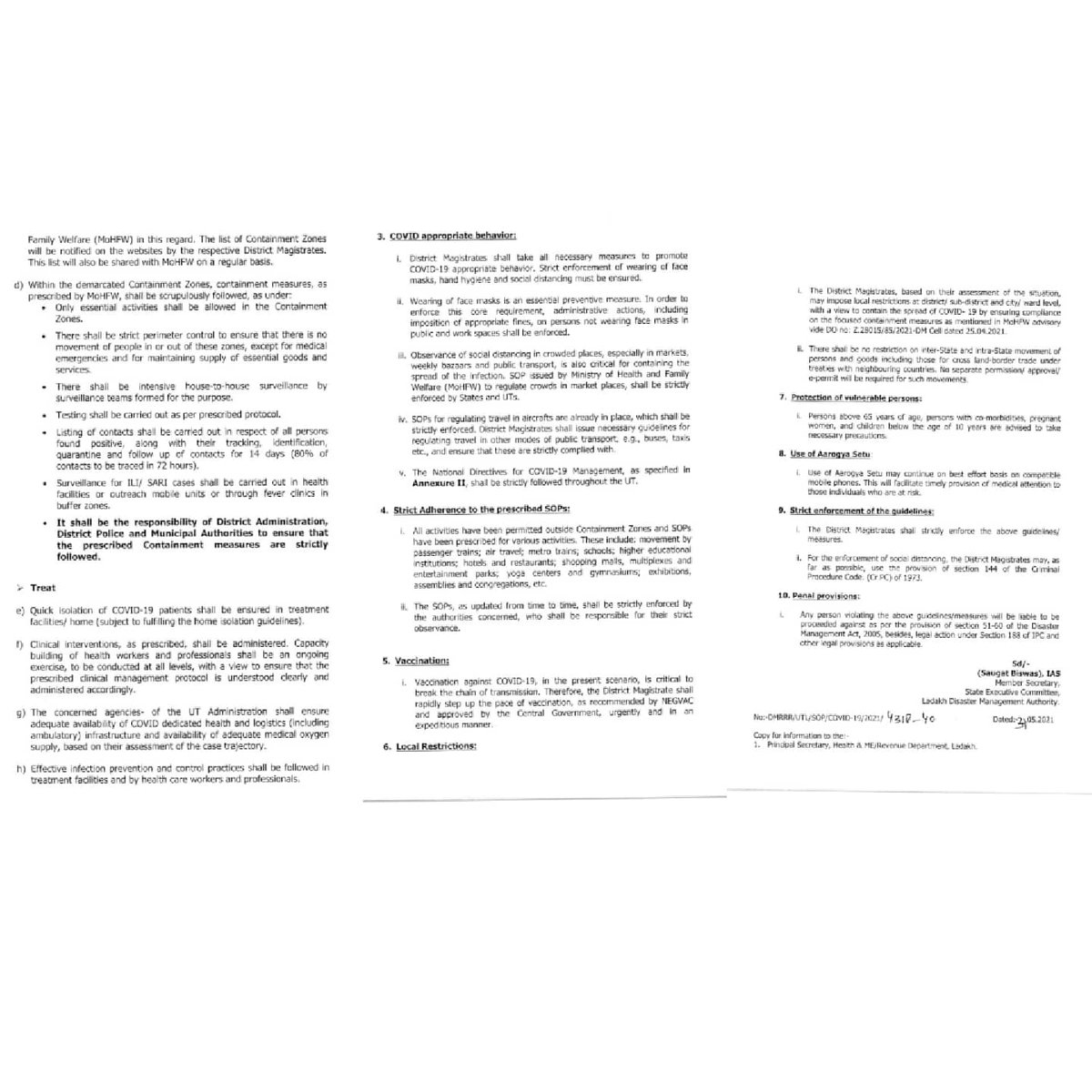 DIPR_Leh's tweet photo. Ladakh Disaster Management Authority extends MoHFW advisory on #COVID19 management dated 25th April until 30th June in  #UTLadakh for effective control of #COVID19 
@lg_ladakh @LAHDC_LEH @LAHDC_K @jtnladakh @DvCom_Secretary @padmaangmo @ddnewsladakh @MoHFW_INDIA https://t.co/6Mc6GG3UEl