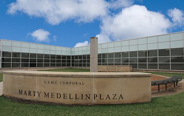 Today, we honor &amp; remember the men &amp; women who made the ultimate sacrifice in service of our country. Outside BHS stands the USMC Marty Medellin Memorial Plaza named in tribute to Marine Corporal &amp; BHS graduate Marty Medellin. Read more on pages 12-13 at emsisd.com/magazinespring….