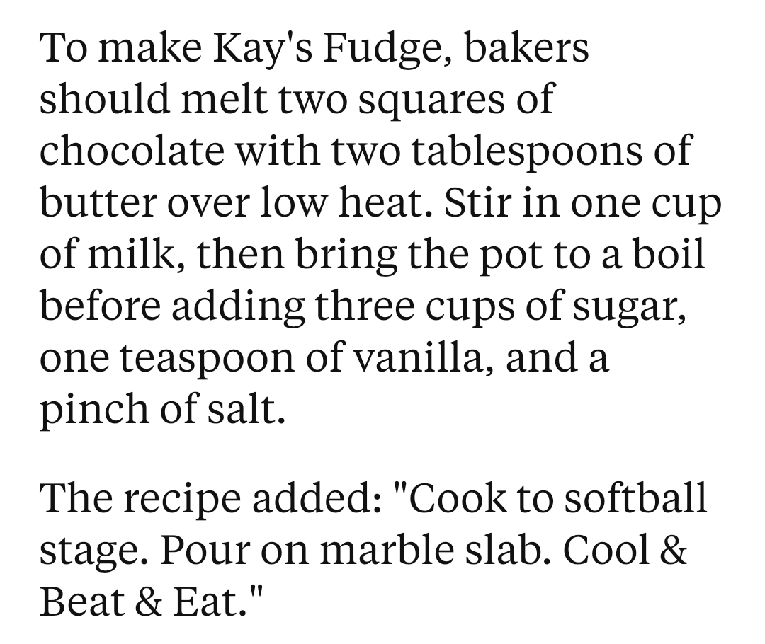 Caiden Albrecht on Twitter "Kay's Fudge Recipe The tombstone is a