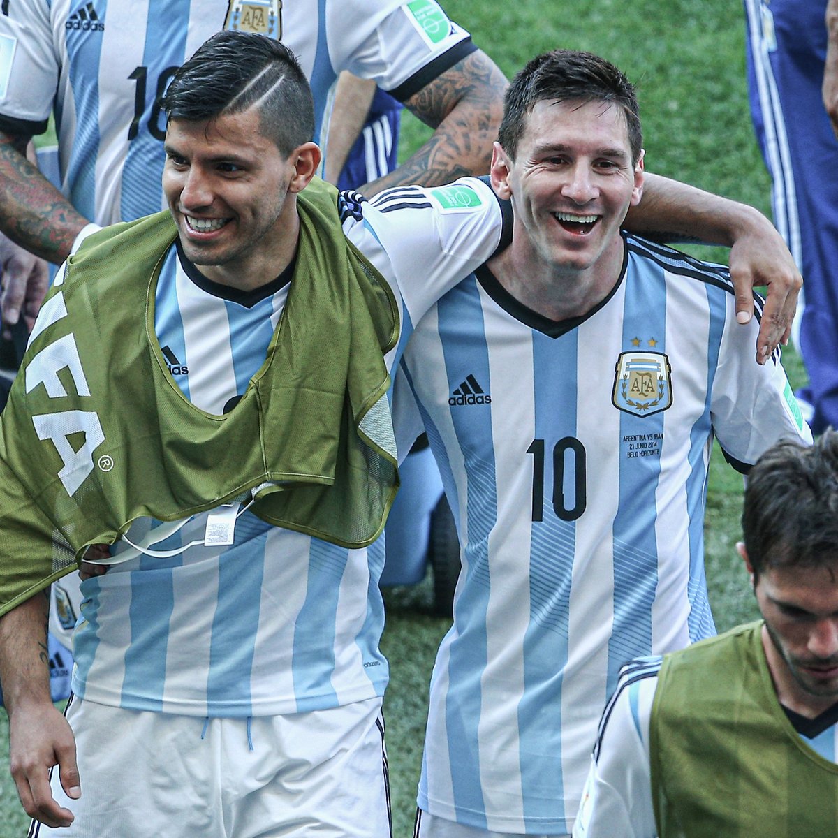 ESPNFC's tweet photo. Best friends Sergio Aguero and Lionel Messi look set to play together at club level for the very first time in their careers 🤝 https://t.co/JciQEL5WJW