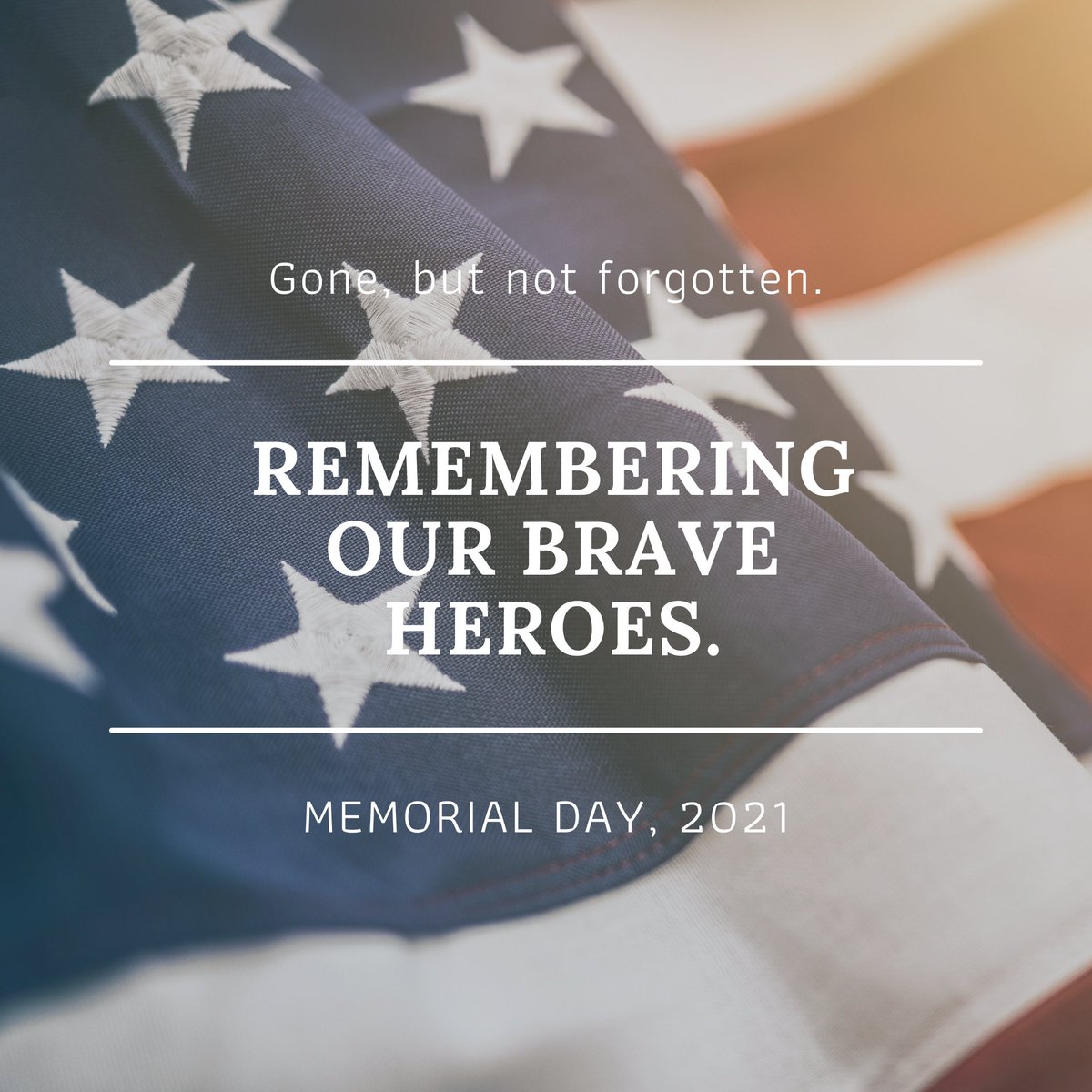 RealtracERP's tweet photo. A day of honor and gratitude. We salute you with pride. From all of us at Realtrac, thank you for your ultimate sacrifice #MemorialDay https://t.co/coklcmelq3