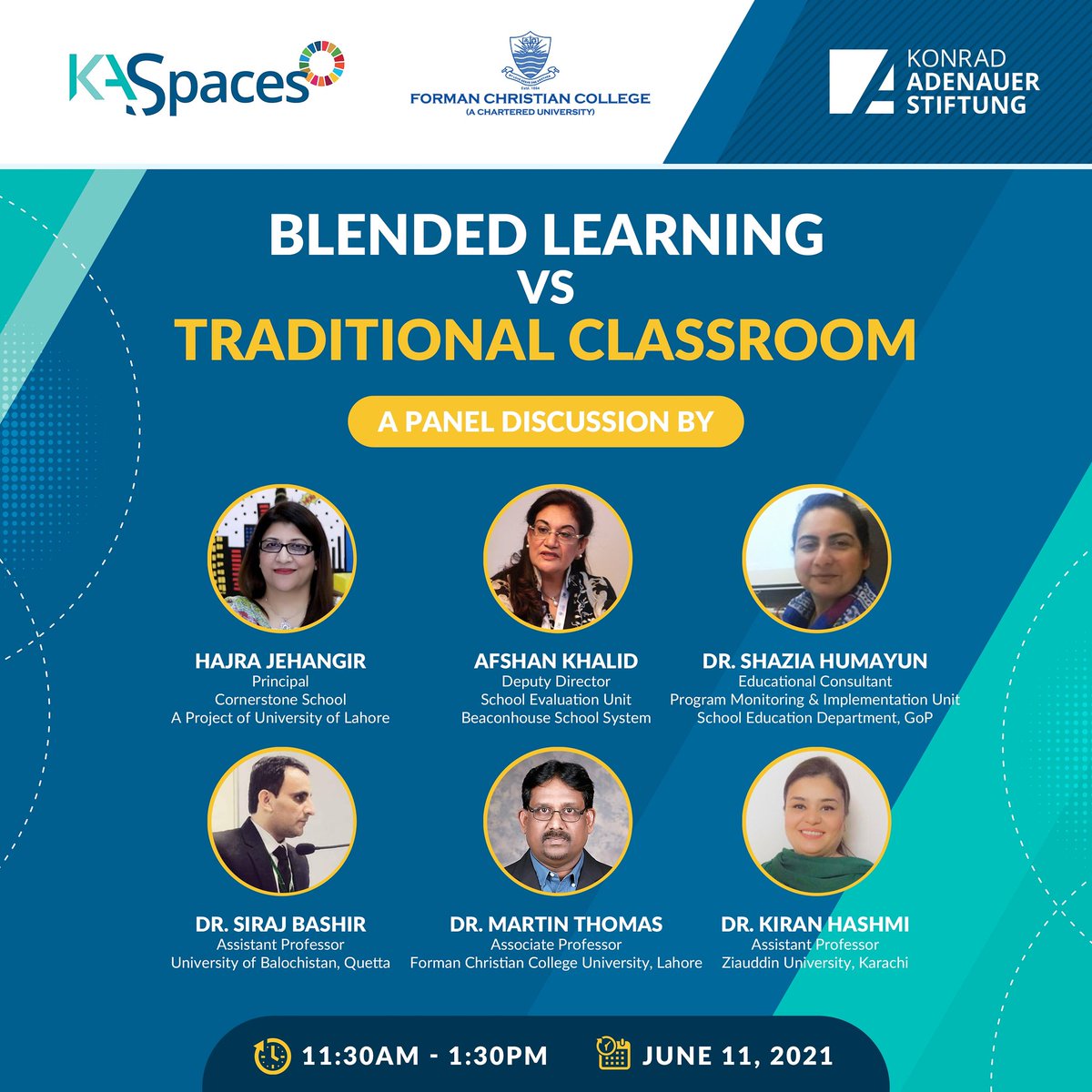 FCCollege's tweet photo. The first panel for the 2-day national webinar on Accelerating Progress & Equity in Education is on the topic of Blended Learning versus Traditional Learning.
Book your spot by completing the registration form at https://t.co/yVv543uoSn
#FCCU #FCCollege #MyFCCU #KASSpaces https://t.co/Iy3yUJC2Fy