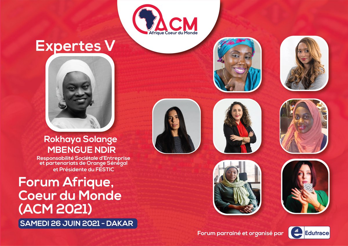 Edutrace1's tweet photo. [ACM 2021 : INTERVENANTE CHOISIE ORIGINAIRE DU SENEGAL 🇸🇳]
✔️ ROKHAYA SOLANGE MBENGUE NDIR est le chef de Département Responsabilité Sociétale d’Entreprise et partenariats de Orange Sénégal. Elle est Présidente du FESTIC 
#Progress #Digital #festic #kebetu #orange https://t.co/F9p4iMeeoz
