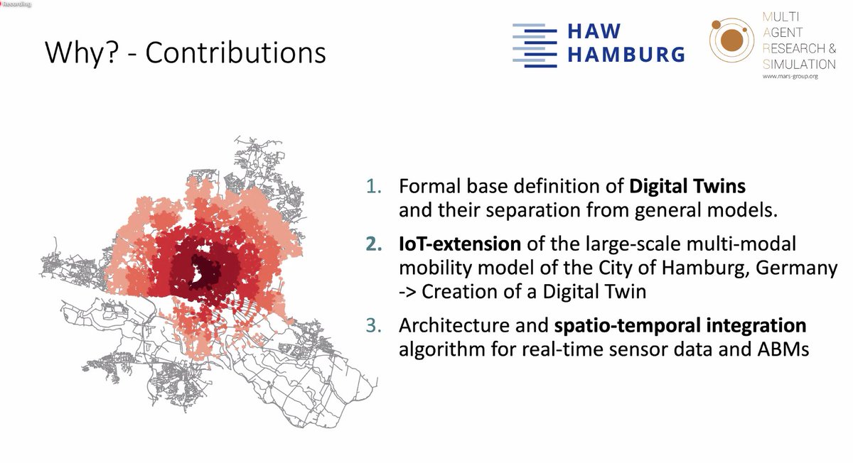 mahanama94's tweet photo. @AcmPads session on "Agent-Based Models" started with Thomas Clemen presenting "Multi-Agent Systems and Digital Twins for Smarter Cities". #PADS2021 #SIGSIM https://t.co/ADnC5Rg8OL