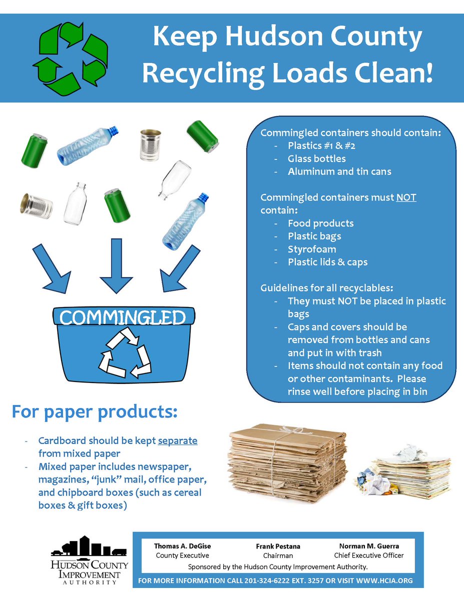 HCIAonline's tweet photo. Cleaning up after the holiday weekend? Remember to keep the environment in mind and help keep Hudson County recycling loads clean!
#HudsonCounty #recycling #recycle #RecycleRightNJ #savetheplanet https://t.co/izqezDwLTv