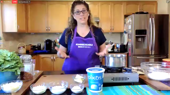 SylvieLeung's tweet photo. Fantastic #livecookingdemo on May 27 'Garlic Rapini Pizza Bianca' by @ERiscooking featuring #Oikos #GreekYogurt for #calcium #protein #bonehealth 🦴- by @OsteoporosisCA w/ @DanoneCanada.
Recipe: https://t.co/3HmS48cNBU
Replay: https://t.co/E9JQSySOTA
#HealthyEating #HealthyAging https://t.co/lK2fsO6KeY
