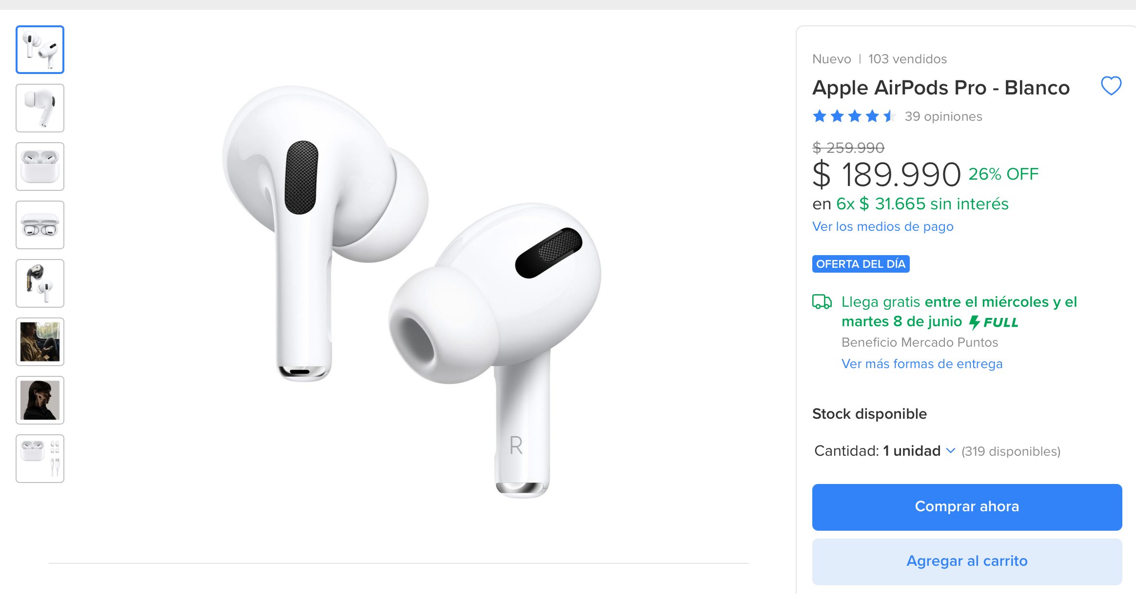 Airpods mercado hotsell libre apple