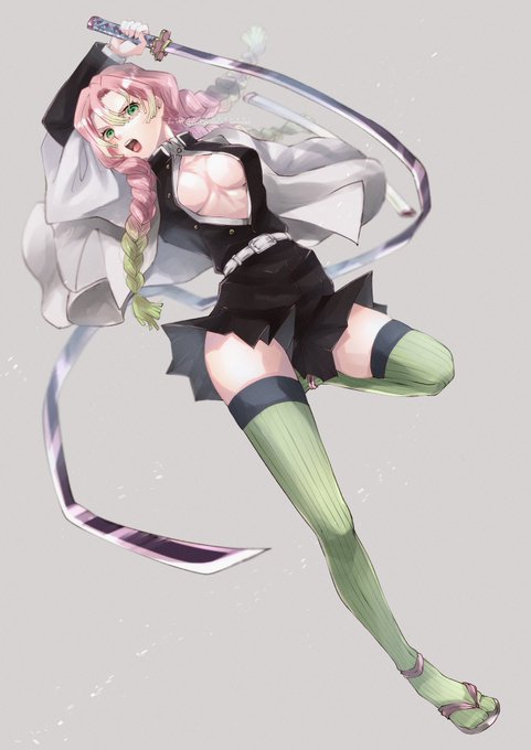 さ⃞ め⃞ 都⃞ 鶴⃞さんがTwitterに投稿した甘露寺蜜璃(鬼滅の刃)のイラスト。