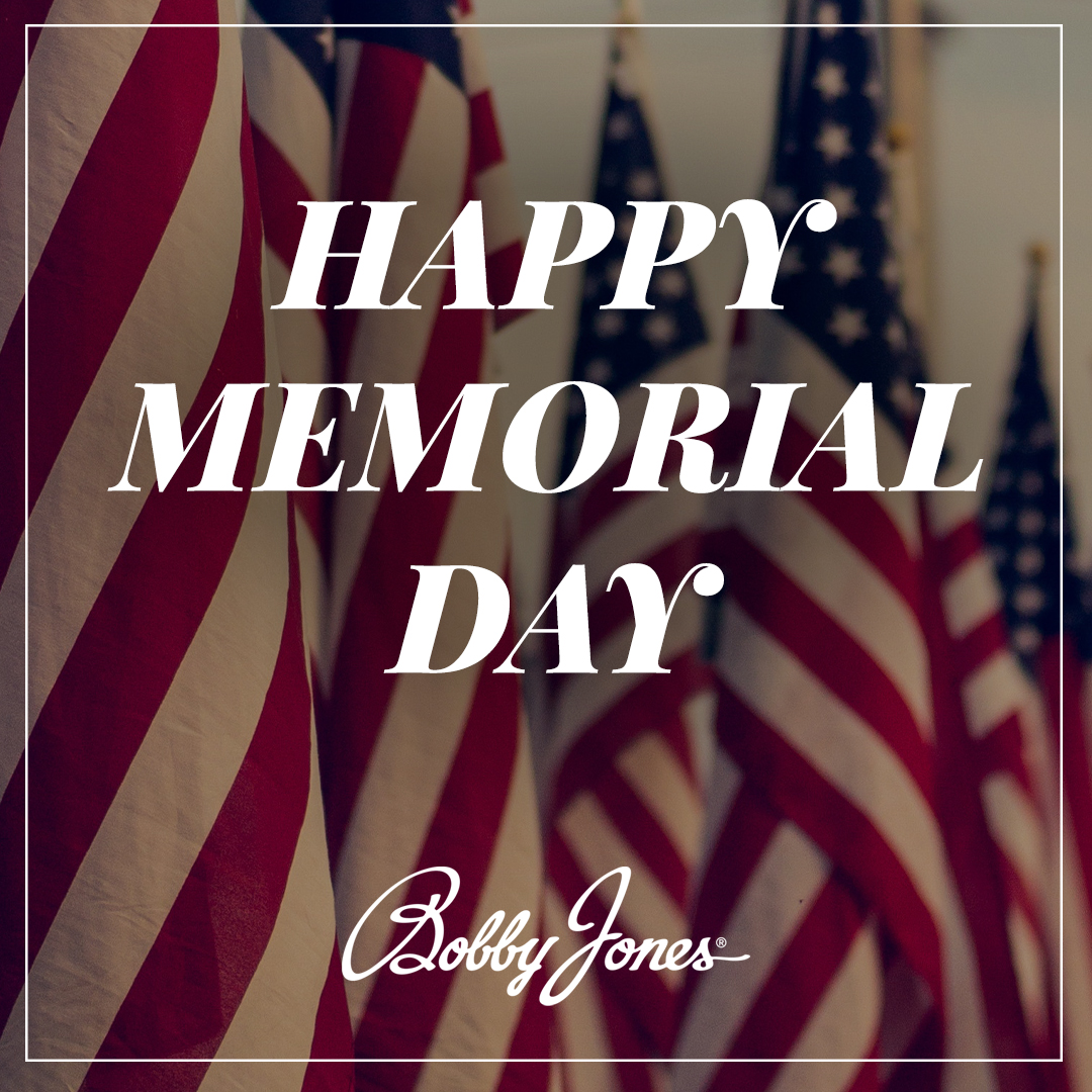 Happy Memorial Day from your friends at Bobby Jones!

Don't forget — it's also your last day to get 20% off. Use code SUMMER21 at checkout. Offer ends tonight at midnight!