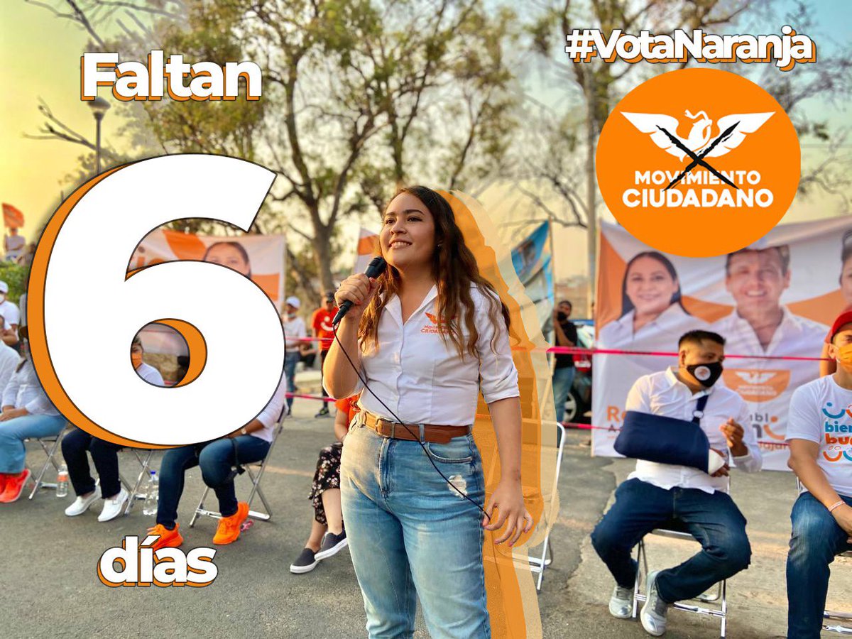 El próximo Domingo 6 de Junio pintamos de naranja todo el estado, sal a votar por el movimiento de las juventudes, el de tus causas. #VotaNaranja 🍊