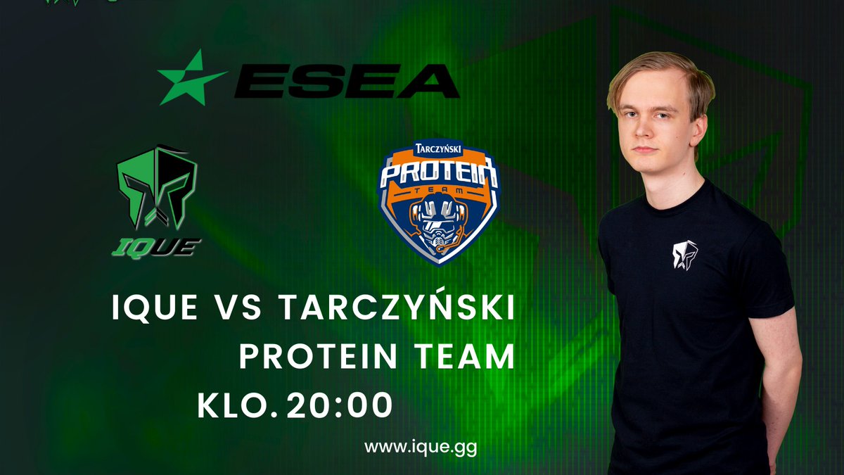Tämän illan esea-ottelu on puolalaista <a href="/Tarczynski_Team/">Tarczyński Protein Team</a> vastaan! Valitettavasti kotimaista selostusta ei löydy, joten tyydymme <a href="/M1hazz/">Mihazzz</a> juontoon.

⚔️ TPT.
⏱️ 20:00
📺 twitch.tv/m1hazz

#esportsfi #esea #csgofi #iquegg