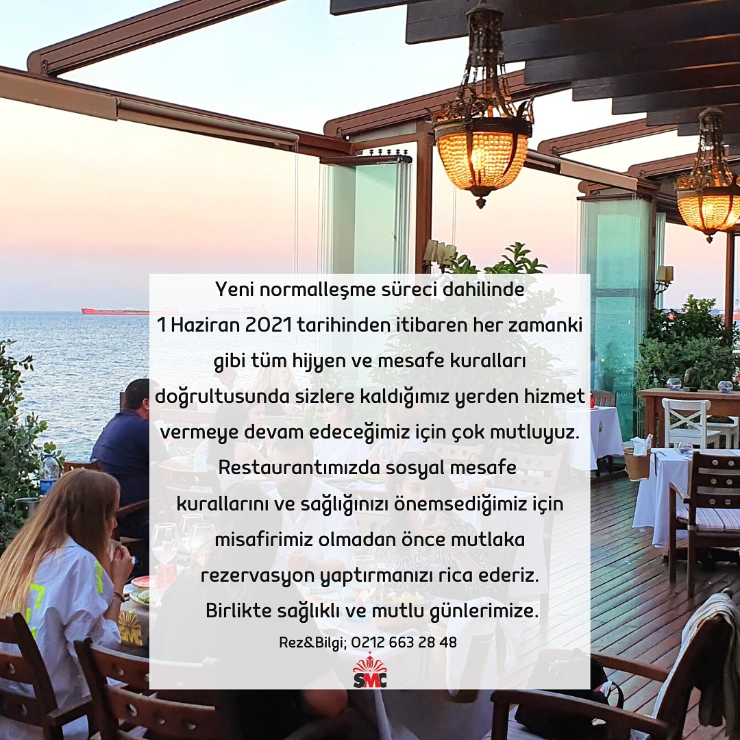 Yeni normalleşme süreci dahilinde
1 Haziran 2021 tarihinden itibaren her zamanki gibi tüm hijyen ve mesafe kuralları doğrultusunda sizlere kaldığımız yerden hizmet vermeye devam edeceğimiz için çok mutluyuz. ✌