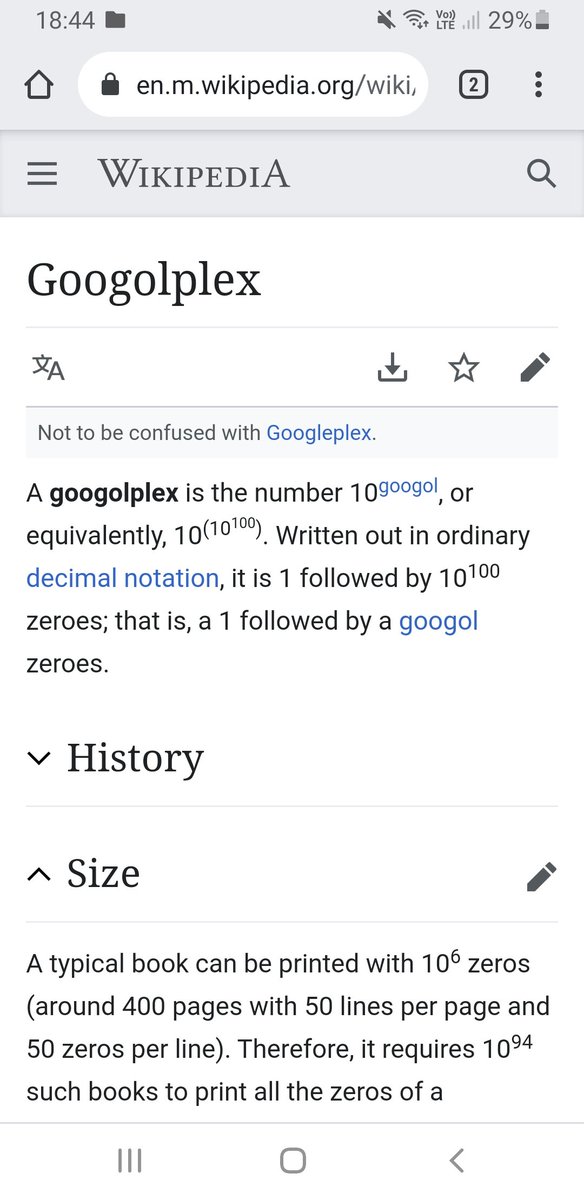 usamabasit's tweet photo. Nayel: "Baba can you tell me how many zeroes in a googleplex?"
Me: "...what, you mean is googleplex a number?"
Nayel: "yes, Baba."
(I quickly googled it, and the 6 year old is right. Of course he is ๐คฆโโ๏ธ๐I must admit I've never in 36 years heard this term before). #googolplex https://t.co/5iyDMOpCfl