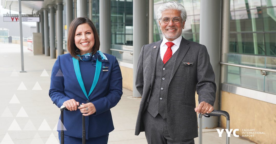 FlyYYC's tweet photo. Happy International Flight Attendant Day! Thanks to our friends in the sky or at home for keeping us safe, healthy and comfortable. We wouldn’t exist without you and our airline partners. @AirCanada @WestJet #FlyHealthyYYC #AboveandBeyond https://t.co/uGVXZcQ2CJ