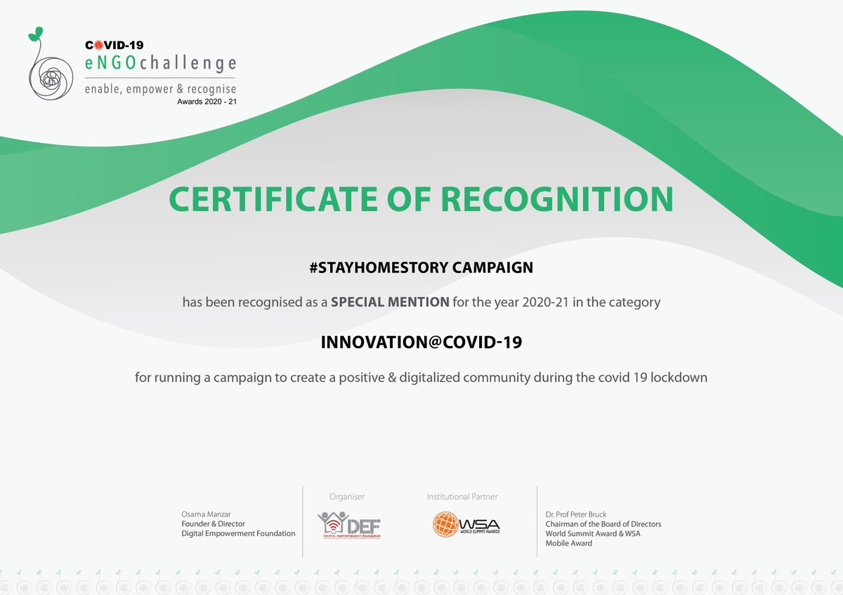 eNGONetwork's tweet photo. Congratulations @SarvodayaFusion !
You have been selected as a Special Mention under Innovation@Covid-19 category of the eNGO Challenge Award 2020-21.

#Congratulations #SpecialMention #eNGOChallengeAward #DEFIndia 
@DEFindia @OsamaManzar https://t.co/ftnVfGgma3