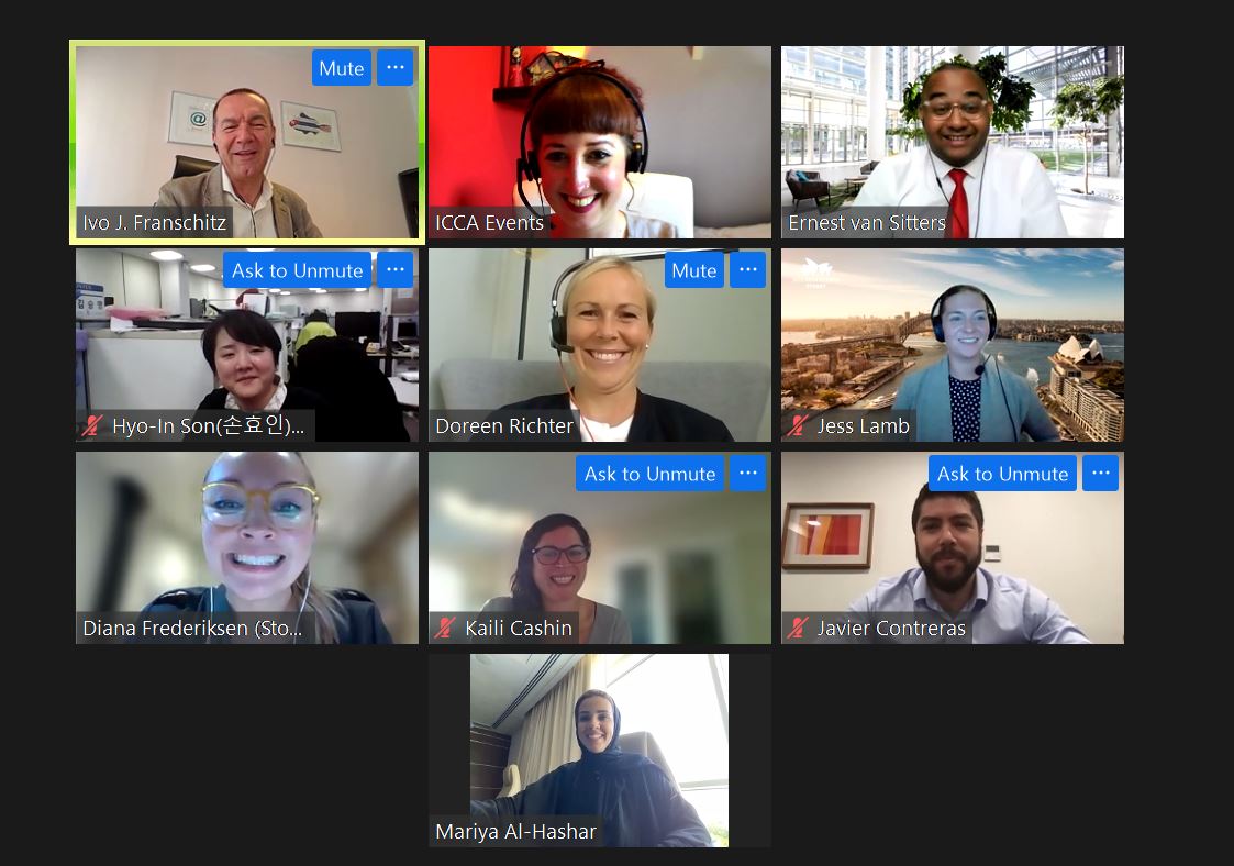 ICCAWorld's tweet photo. We have lift off! 🚀Check out our first #IFCL meeting today. Our enthusiastic group of future industry leaders is ready to get to work on the challenges that #ICCA and the MICE industry faces today. We can't wait to see how much they're able to achieve!
#ICCAWorld #Eventprofs https://t.co/HS0l48X3O7