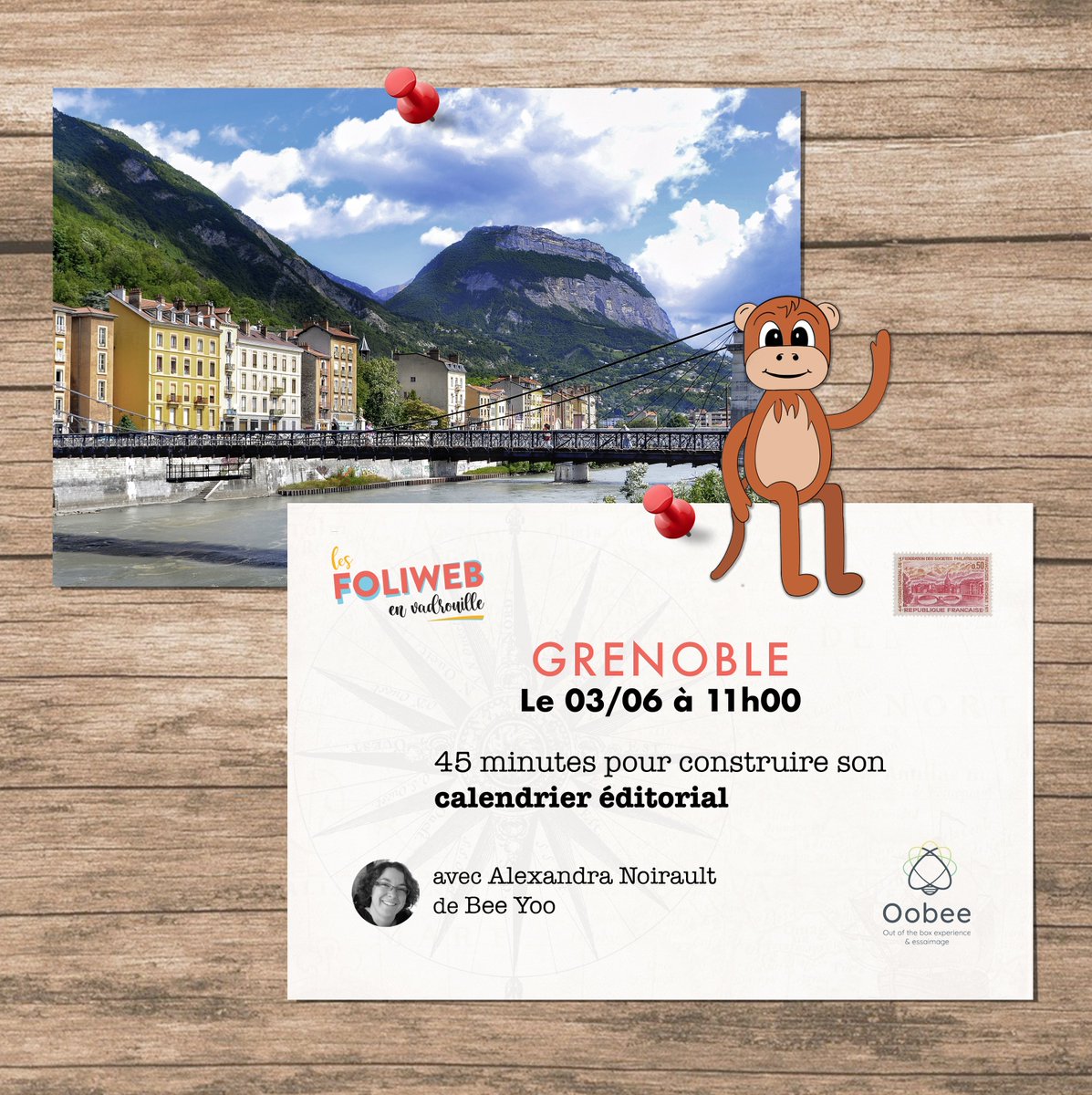 Foliweb's tweet photo. 🚲 La vadrouille des Foliweb 🚲

45 minutes pour construire son calendrier éditorial 💪

🗓️RDV demain à 11h avec @AlexNoirault de @BeeYooCom et Oobee 🙌

👉 https://t.co/yWZonHep6x

#TPE #webinar #web #calendrier
@ReussirEnFr @neocamino https://t.co/JIsZrn533P