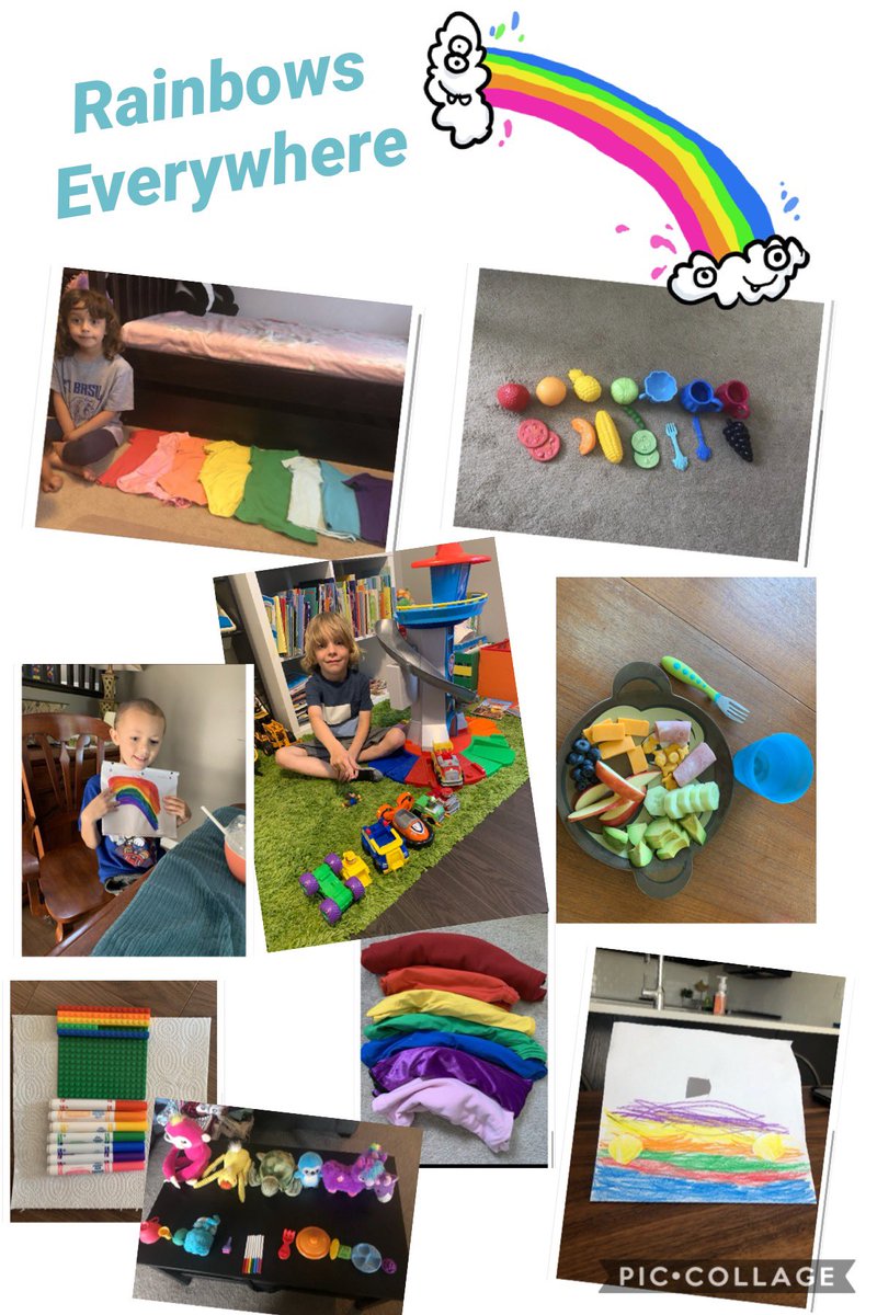 K4 had a wonderful week learning about how rainbows are made. We then created our own rainbows from items around our homes. Rainbows always make us smile! <a href="/conmcall/">Connie McAllister</a> <a href="/stbasilbulldogs/">St. Basil</a>