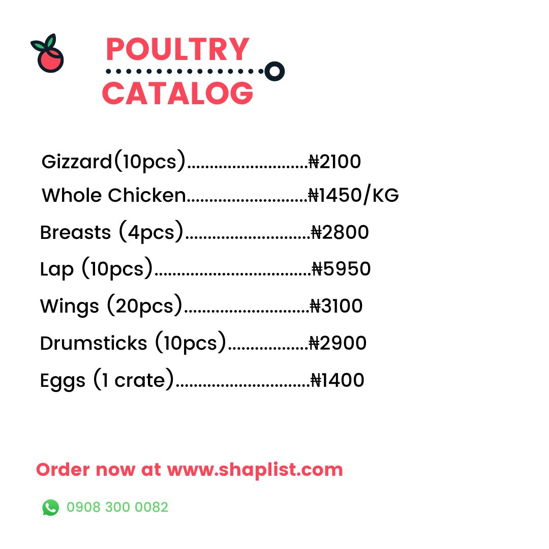 TonneySy's tweet photo. @Shaplist_com always got you covered. Sit back while they handle all your market needs 😘
Send all your orders through their site 👉🏽 (https://t.co/W7EbsOdBcv)
Or message them on WhatsApp (+2349083000082)
#9jafarm #abujabusiness #AbujaTwitterCommunity #AbujaNigeria #Abuja https://t.co/jh6HU1KHcO