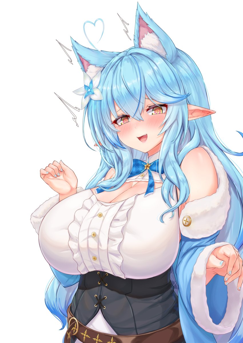 雪花ラミィ ,雪花ラミィ(通常) 「#LamyArt #マリンのお宝
ラミィちゃん&amp;マリン船長(手) 」|奶油鱈魚(Cream Cod)🔞Commission closedのイラスト