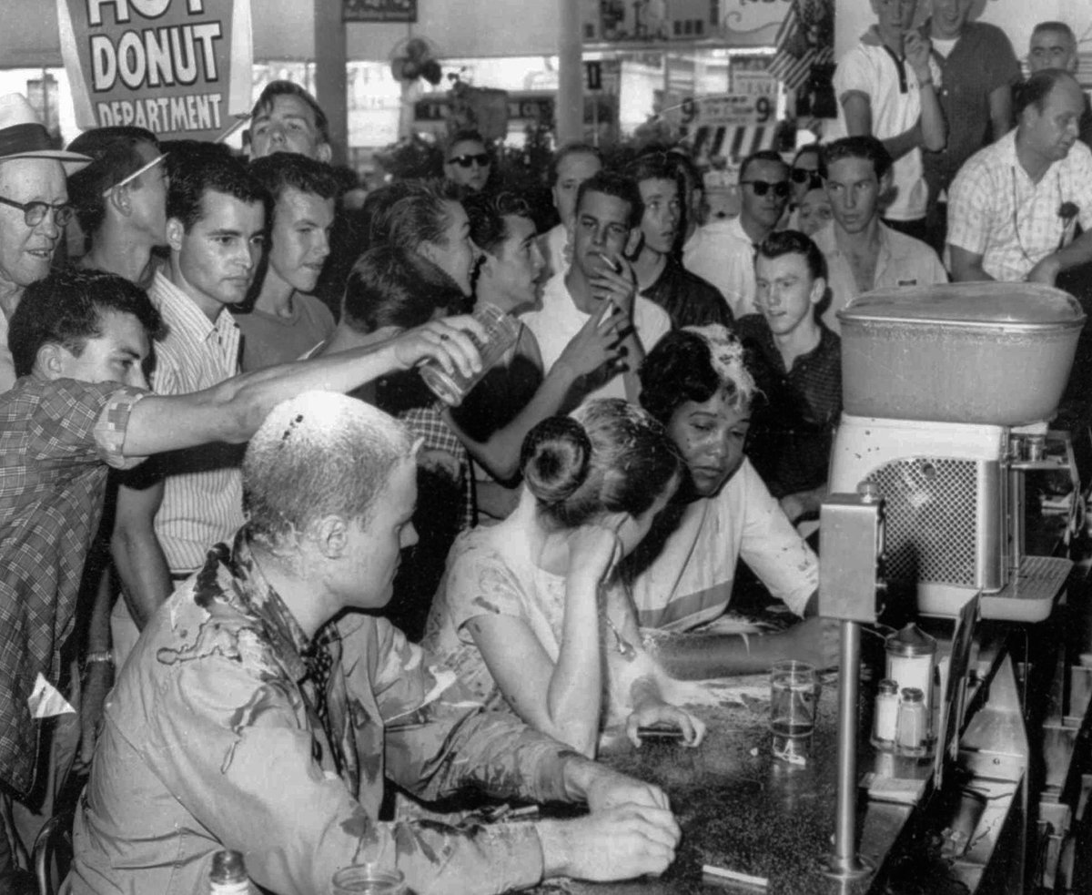 Lunch counter sit-in, Jackson, Mississippi, this week 1963:  #Blackwell