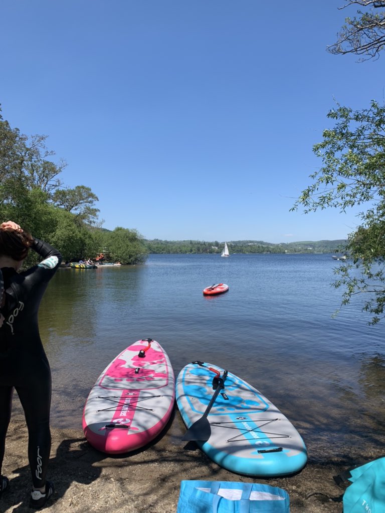 RiaLowrie's tweet photo. Back to open swimming this weekend (with a little walk and board thrown in) thanks my very encouraging boys, lovely to back in the lake…feeling alive, feeling revitalised, no better feeling https://t.co/QPsAxxOjpD