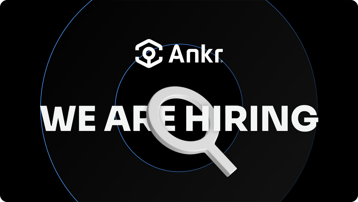 We are hiring!

Join us to work together towards a #DeFi #Web3 future!
⬇️
apply.workable.com/ankr/#jobs