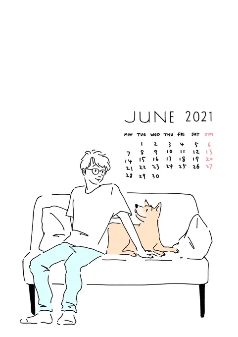 もう6月!
はやい、はやすぎる…。

雨の日も、いいね。

#カレンダー #June2021
使ってくださる方、ぜひ😊 