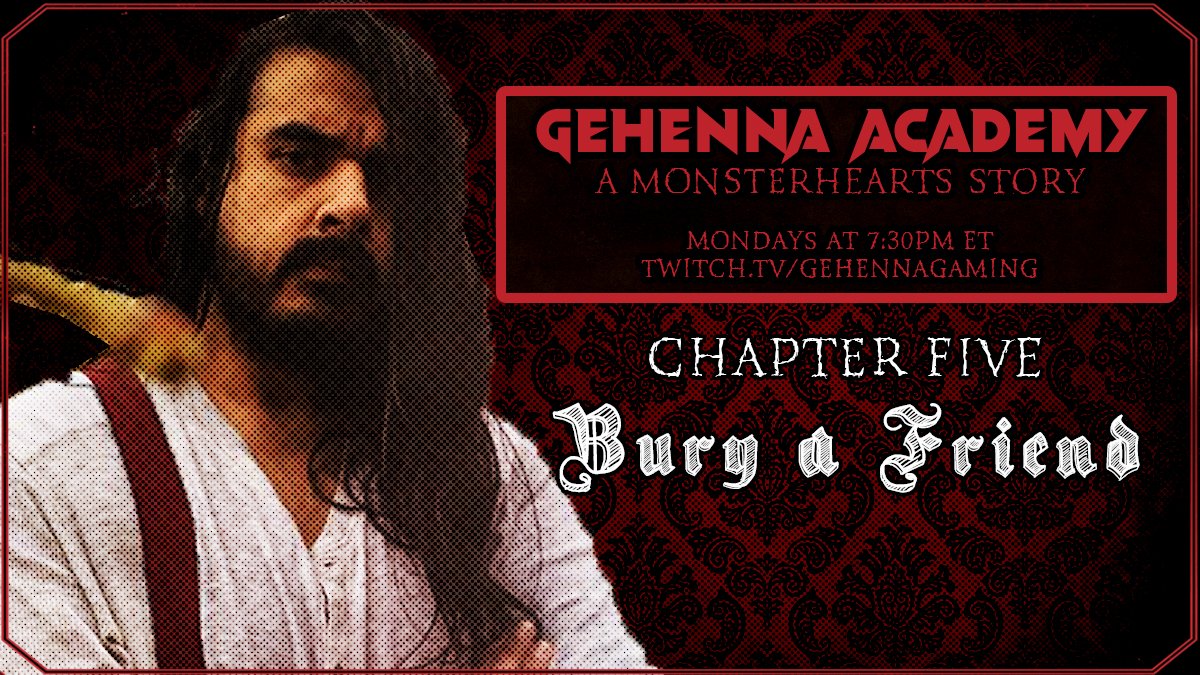 GehennaGaming's tweet photo. The killer still lurking behind every corner, and a rising student body count, sometimes the people closest to you are the ones behind the trigger. Watch the mid-season finale of Gehenna Academy TONIGHT at 7:30 PM ET
https://t.co/odpECT4sTf
#MondayNighMH #GehennaAcademy https://t.co/e8SysMowLQ