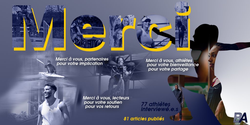 Après 81 articles et 77 athlètes interviewés, il est aujourd'hui temps pour nous de relever de nouveaux challenges.
A tous ceux qui nous ont soutenu, depuis le début, nous n'avons qu'un mot à dire: MERCI ❤️🙏

Notre message 👇
facebook.com/10614896418064…
