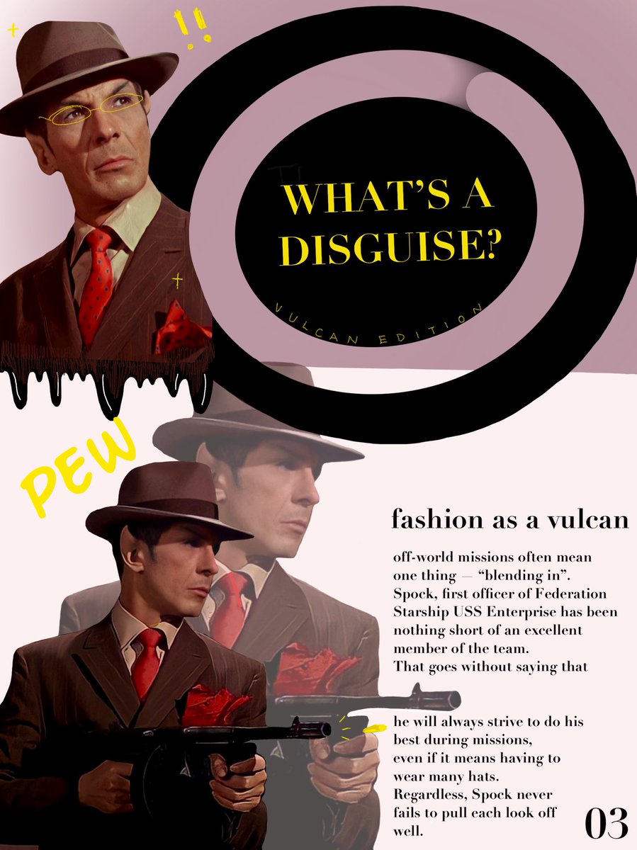 avarkriiss's tweet photo. Just finished a 4-page vulcan fashion magazine type edit that’s centred around Spock! 🥰🖖 #StarTrek https://t.co/t8UUZ5X0tz